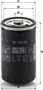 Mann-Filter W 719/15 - Oil Filter car-mod.net