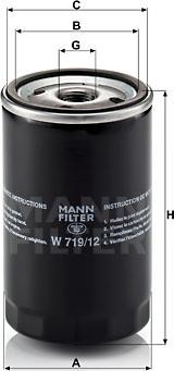 Mann-Filter W 719/12 - Oil Filter car-mod.net