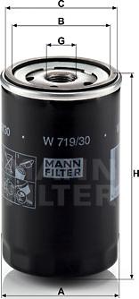 Mann-Filter W 719/30 - Oil Filter car-mod.net