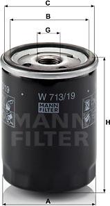 Mann-Filter W 713/19 - Oil Filter car-mod.net