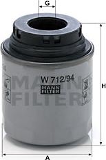 Mann-Filter W 712/94 - Oil Filter car-mod.net