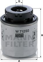 Mann-Filter W 712/93 - Oil Filter car-mod.net