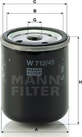 Mann-Filter W 712/45 - Hydraulic Filter, automatic transmission car-mod.net