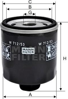 Mann-Filter W 712/53 - Oil Filter car-mod.net