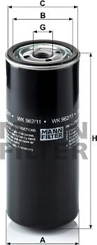 Mann-Filter WK 962/11 - Fuel filter car-mod.net