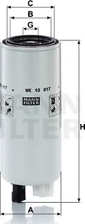 Mann-Filter WK 10 017 x - Fuel filter car-mod.net