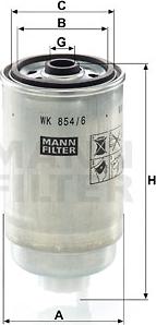 Mann-Filter WK 854/6 - Fuel filter car-mod.net