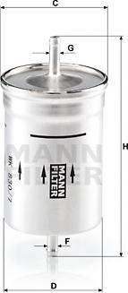Mann-Filter WK 830/7 - Fuel filter car-mod.net