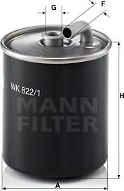 Mann-Filter WK 822/1 - Fuel filter car-mod.net