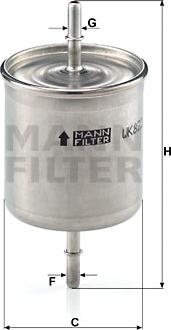 Mann-Filter WK 822/2 - Fuel filter car-mod.net