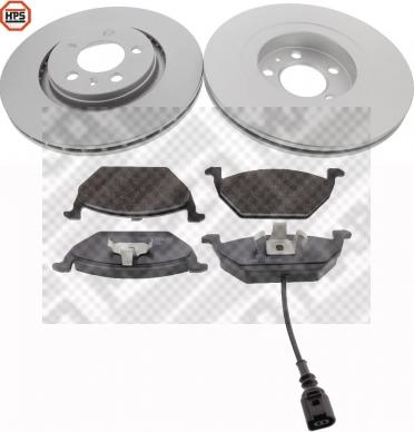 Mapco 47857HPS - Brake Set, disc brakes car-mod.net