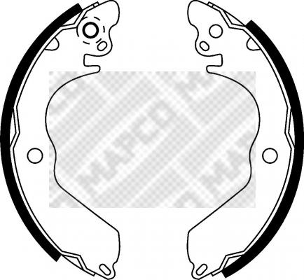 Mapco 8528 - Drum Brake Shoe Set car-mod.net