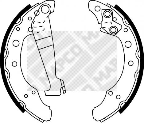 Mapco 8778 - Drum Brake Shoe Set car-mod.net
