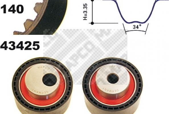Mapco 23425 - Timing Belt Set car-mod.net
