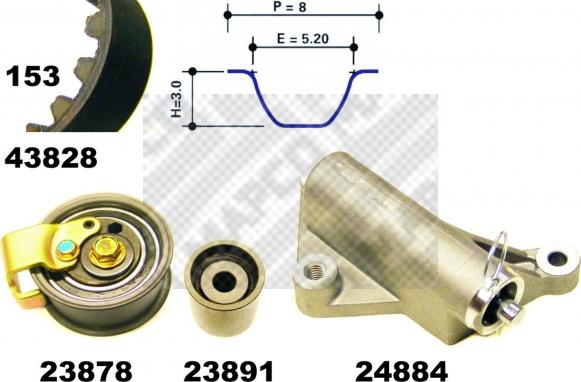 Mapco 23833 - Timing Belt Set car-mod.net