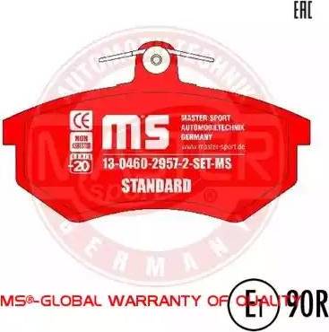 MASTER-SPORT 13046029572-SET-MS - Brake Pad Set, disc brake car-mod.net