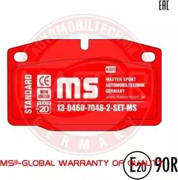 MASTER-SPORT 13046070482-SET-MS - Brake Pad Set, disc brake car-mod.net