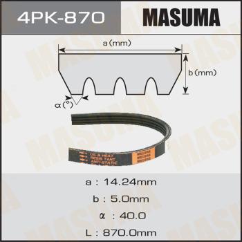 MASUMA 4PK870 - V-Ribbed Belt car-mod.net