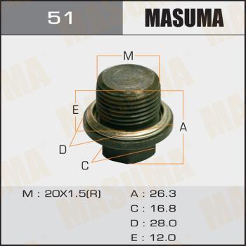 MASUMA 51 - Sealing Plug, oil sump car-mod.net