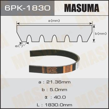 MASUMA 6PK1830 - V-Ribbed Belt car-mod.net