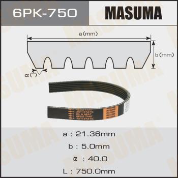 MASUMA 6PK-750 - V-Ribbed Belt car-mod.net