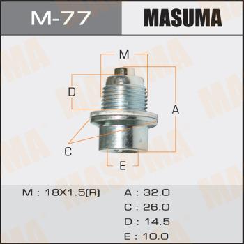 MASUMA M-77 - Sealing Plug, oil sump car-mod.net