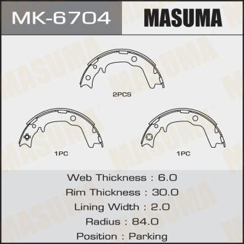 MASUMA MK-6704 - Drum Brake Shoe Set car-mod.net