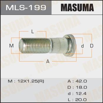 MASUMA MLS-199 - Stud, wheel hub car-mod.net