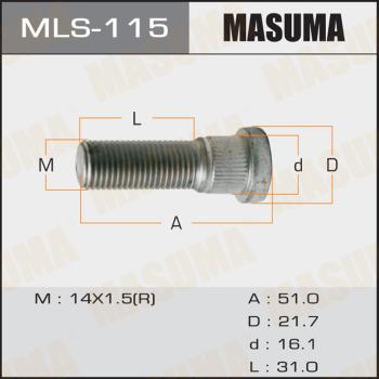 MASUMA MLS-115 - Stud, wheel hub car-mod.net
