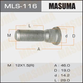 MASUMA MLS-116 - Stud, wheel hub car-mod.net