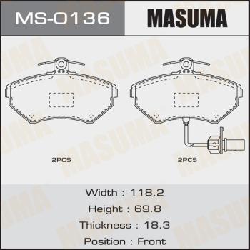 MASUMA MS-0136 - Drum Brake Shoe Set car-mod.net