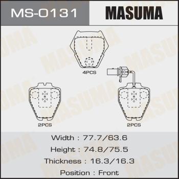 MASUMA MS-0131 - Drum Brake Shoe Set car-mod.net