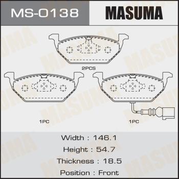 MASUMA MS-0138 - Drum Brake Shoe Set car-mod.net