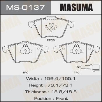 MASUMA MS-0137 - Drum Brake Shoe Set car-mod.net
