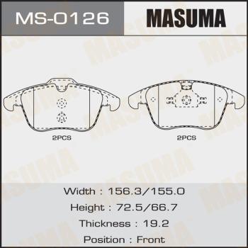 MASUMA MS-0126 - Drum Brake Shoe Set car-mod.net