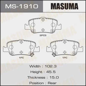 MASUMA MS-1910 - Drum Brake Shoe Set car-mod.net
