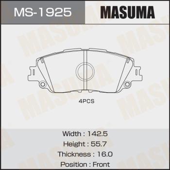 MASUMA MS-1925 - Drum Brake Shoe Set car-mod.net