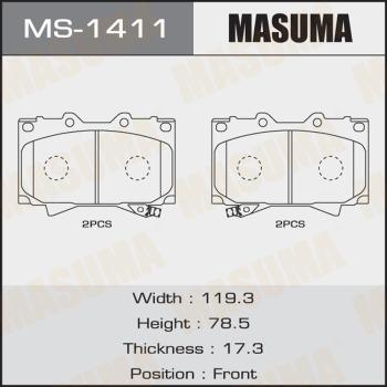 MASUMA MS-1411 - Drum Brake Shoe Set car-mod.net