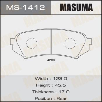 MASUMA MS-1412 - Drum Brake Shoe Set car-mod.net