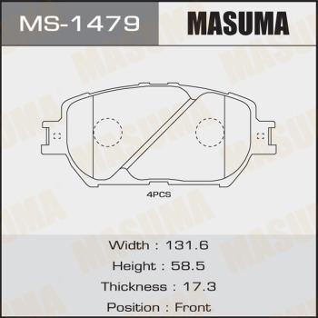 MASUMA MS-1479 - Drum Brake Shoe Set car-mod.net