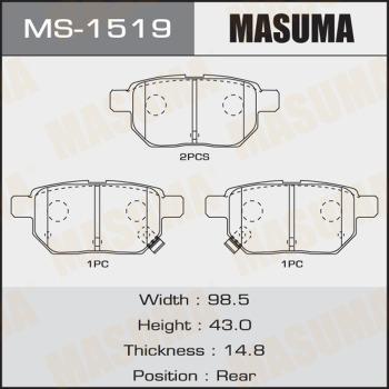 MASUMA MS-1519 - Drum Brake Shoe Set car-mod.net
