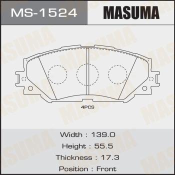 MASUMA MS-1524 - Drum Brake Shoe Set car-mod.net