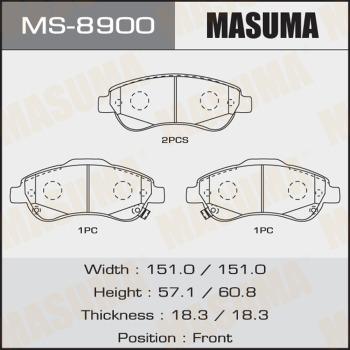 MASUMA MS-8900 - Drum Brake Shoe Set car-mod.net