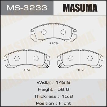 MASUMA MS-3233 - Drum Brake Shoe Set car-mod.net