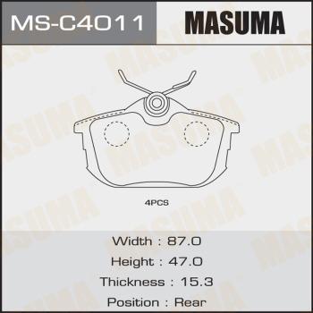 MASUMA MS-C4011 - Drum Brake Shoe Set car-mod.net