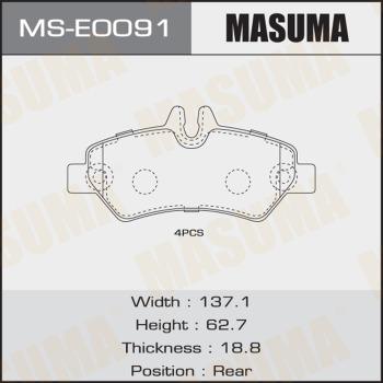 MASUMA MS-E0091 - Drum Brake Shoe Set car-mod.net
