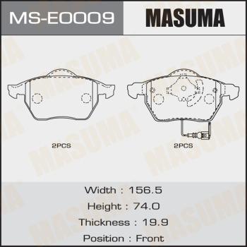 MASUMA MS-E0009 - Drum Brake Shoe Set car-mod.net