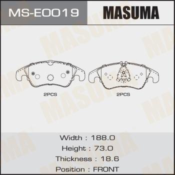 MASUMA MS-E0019 - Drum Brake Shoe Set car-mod.net