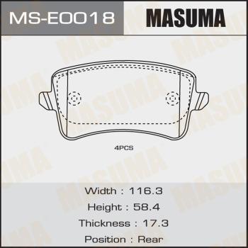 MASUMA MS-E0018 - Drum Brake Shoe Set car-mod.net