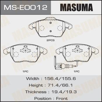 MASUMA MS-E0012 - Drum Brake Shoe Set car-mod.net